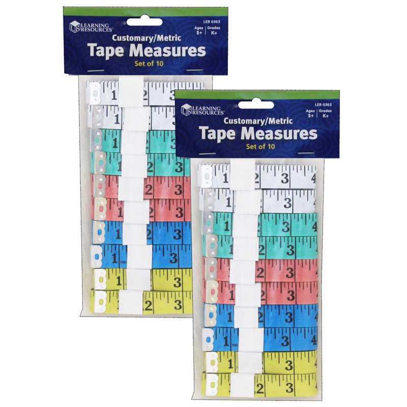 Learning Resources English/Metric Tape Measures 10/Pk