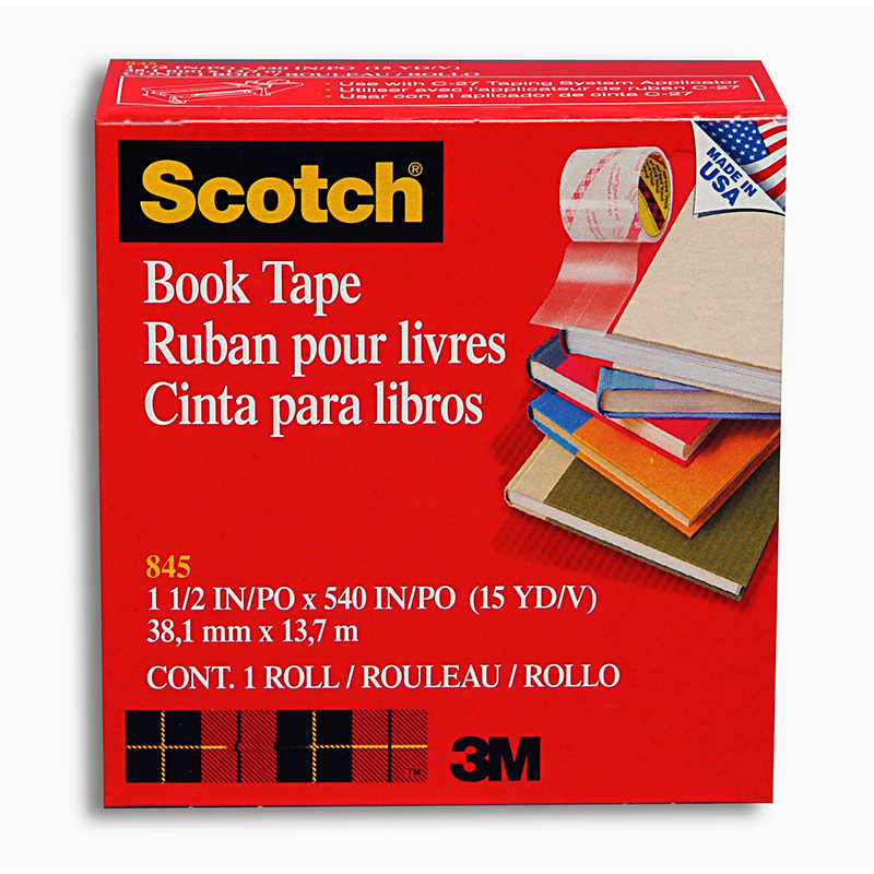 TeachersParadise Scotch® Book Tape, 11/2 in x 15 yd Roll MMM84515