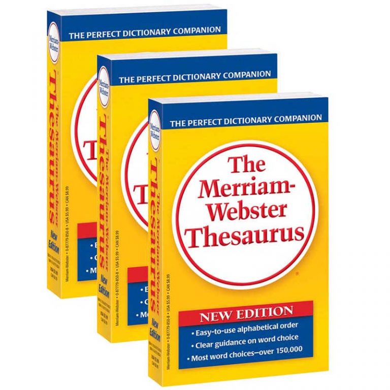 Teachersparadise Merriam Webster The Merriam Webster Thesaurus New Edition Pack Of 3 Mw 8508 3 7580