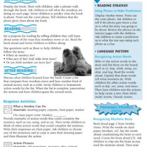 Monkey Moves – Pair-It Emergent Reader Activity by Steck-Vaughn