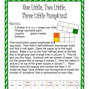 One Little, Two Little, Three Little Pumpkins! Math Activity by Frog Street Press Math Volume 6