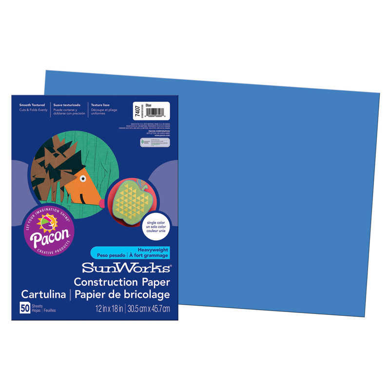 TeachersParadise - SunWorks® Construction Paper, Blue, 12