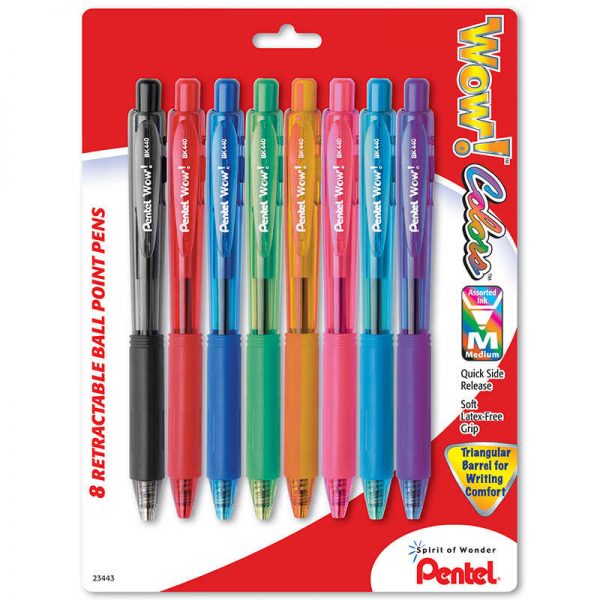 TeachersParadise - Pentel® Pentel® WOW!™ Retractable Ball Point Pens, 8 ...