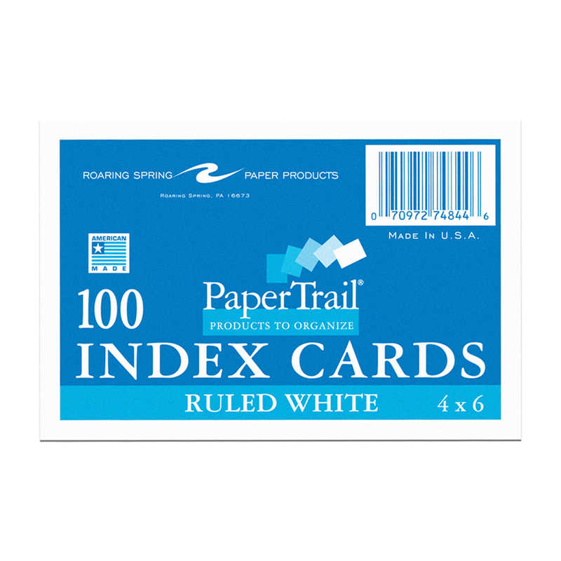 4x6 Ruled Index Cards from School Specialty