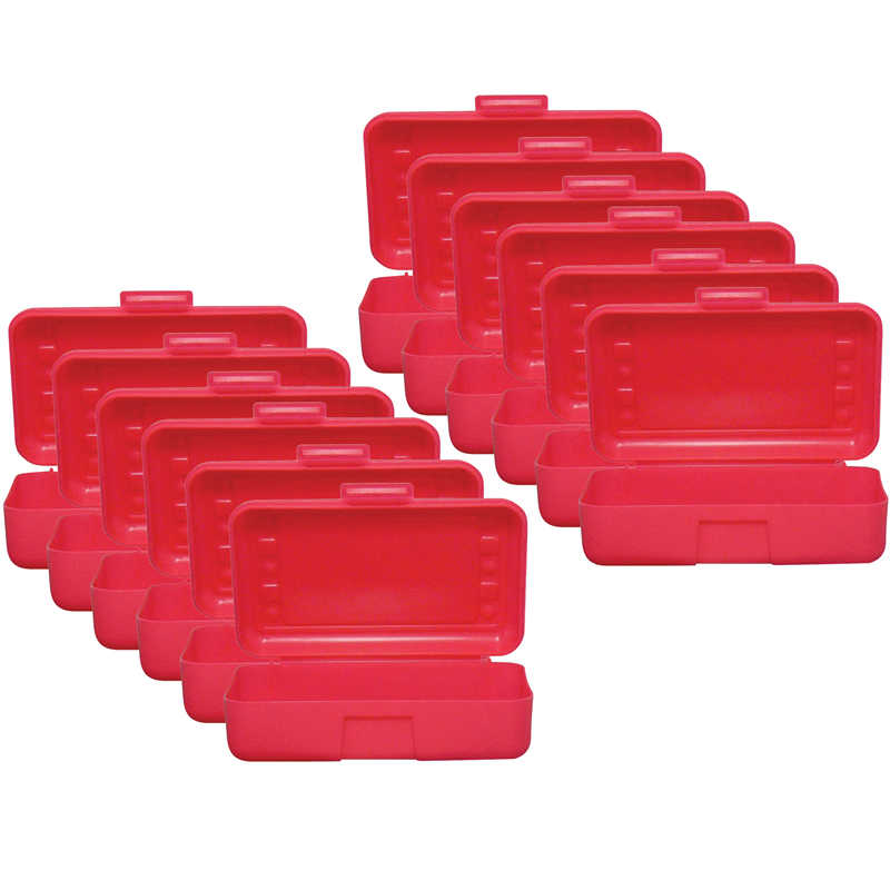 TeachersParadise - Romanoff Pencil Box, Red, Pack of 12 - ROM60202-12