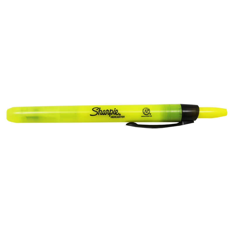 TeachersParadise - Sharpie® Retractable Highlighter, Yellow, Pack of 12 ...