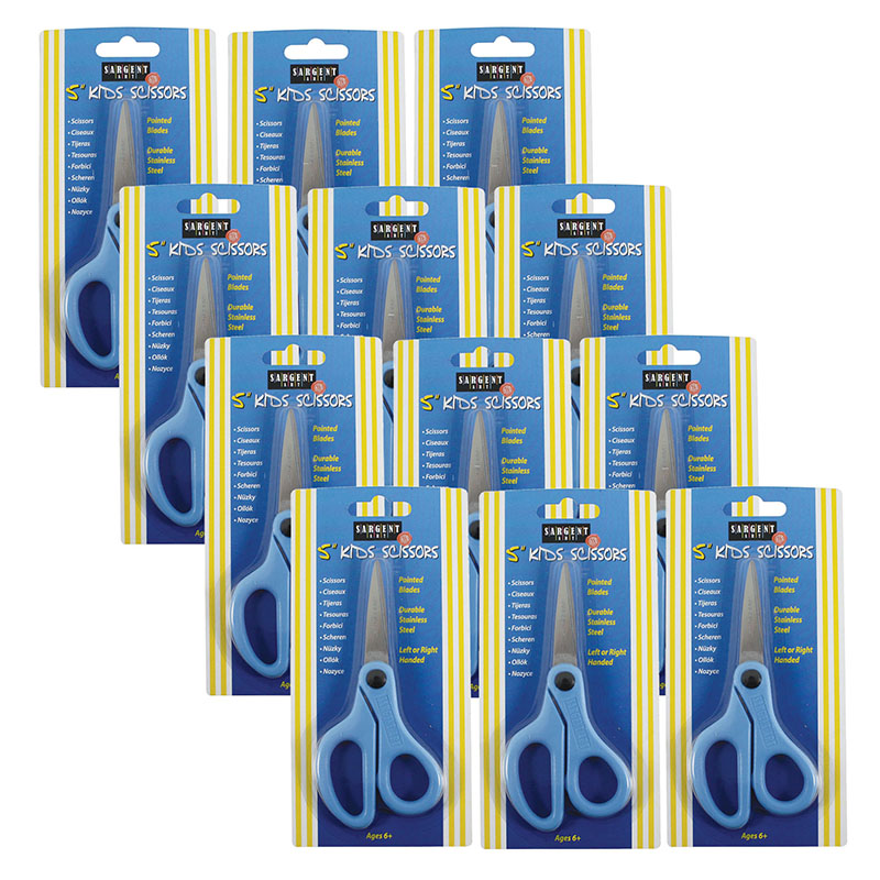 TeachersParadise - Sargent Art® Student Scissors, 5, Pointed Tip, Pack of  12 - SAR220916