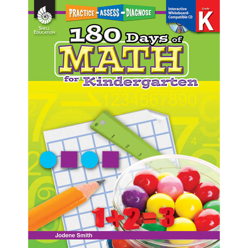 TeachersParadise Shell Education 180 Days Of Math For Kindergarten 