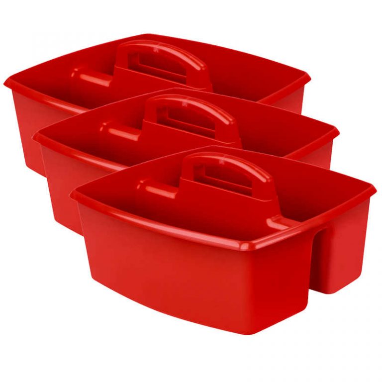 TeachersParadise - STOREX Large Caddy, Red, Pack of 3 - STX00954U06C-3