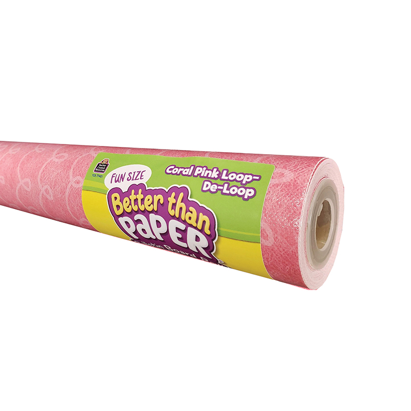 On Schedule, Coral Stripe Bulletin Board Paper Roll, 48 x 12