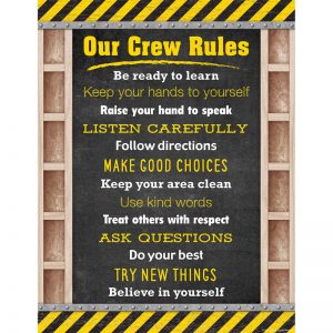 Teacher Created Resources Under Construction Our Crew Rules Chart