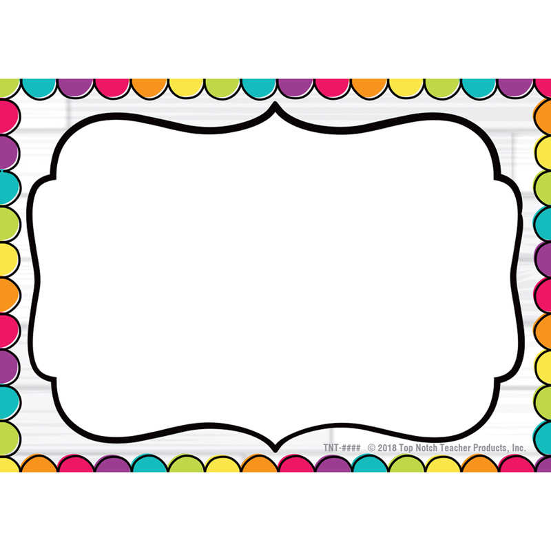 TeachersParadise - Top Notch Teacher Products DIY Dots Name Tags, Pack ...