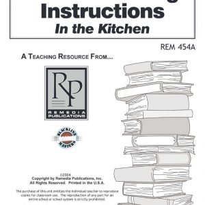 Understanding Instructions In the Kitchen by Remedia Publications – REM0454A