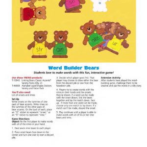 Word Builder Bears Interactive Game by TREND enterprises