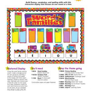 Word Families Mini Bulletin Boards by TREND enterprises T-8254