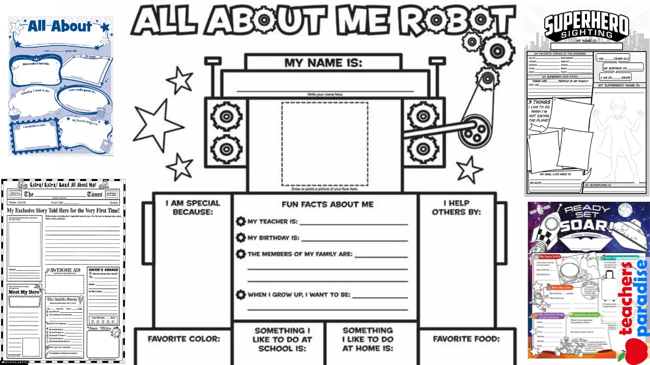 all about me poster template